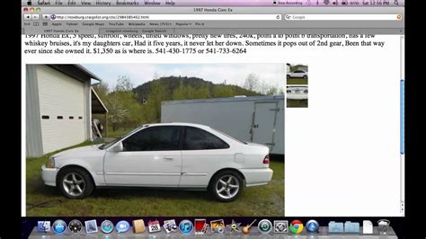 Craigslist roseburg cars - ‎All the basics are on craigslist: jobs, housing, furnishings, cars/trucks, goods and services. Save your favorites for later, filter results, set search alerts to get the latest matches sent to you. View your results on a map. Reach a large local audience instantly. Find your next job …
